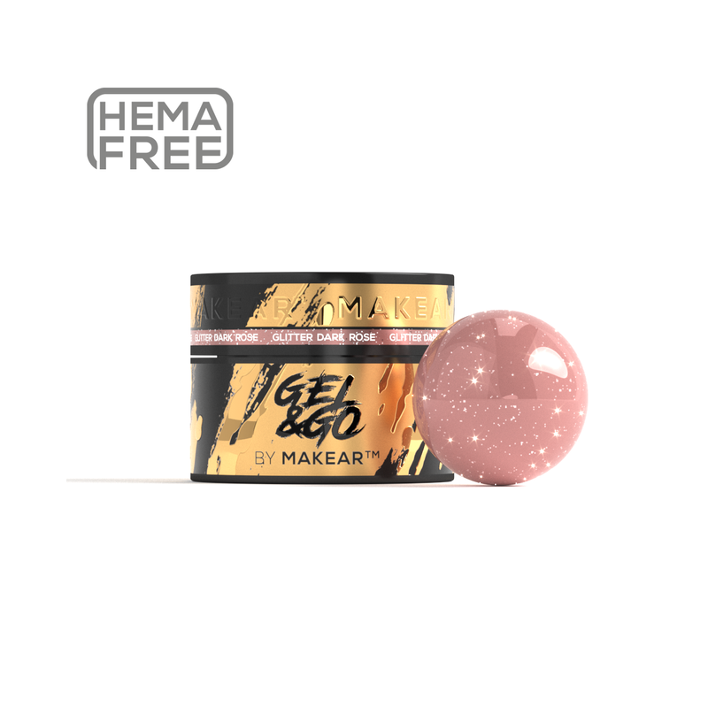 Gel&Go Glitter Dark Rose...